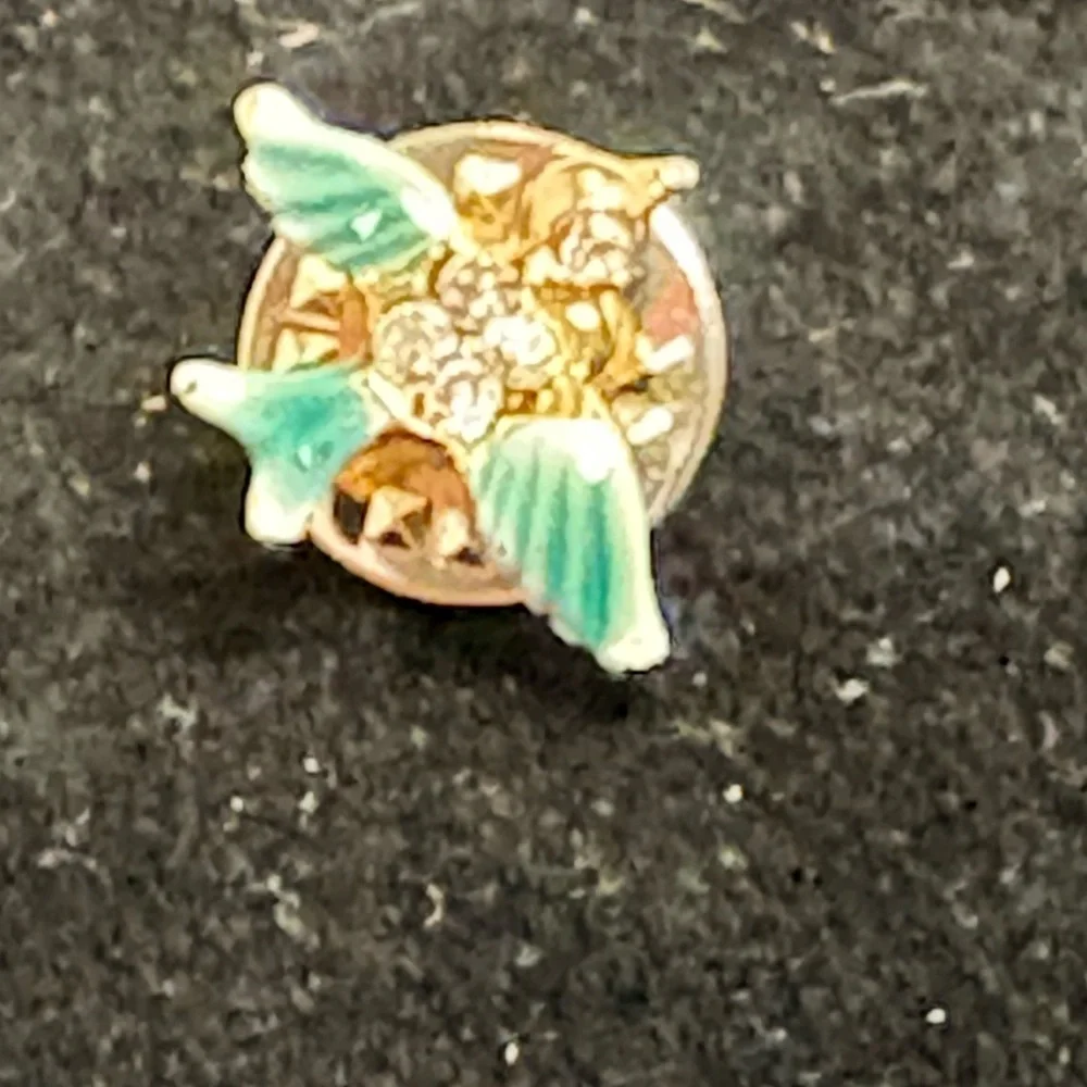 Vintage Bluebird of Happiness Tiny Tack Lapel Hat Pin